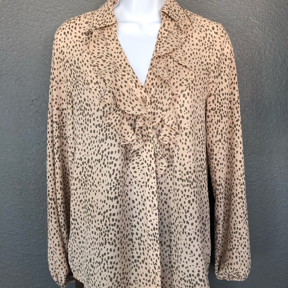 Express ruffle top size xs